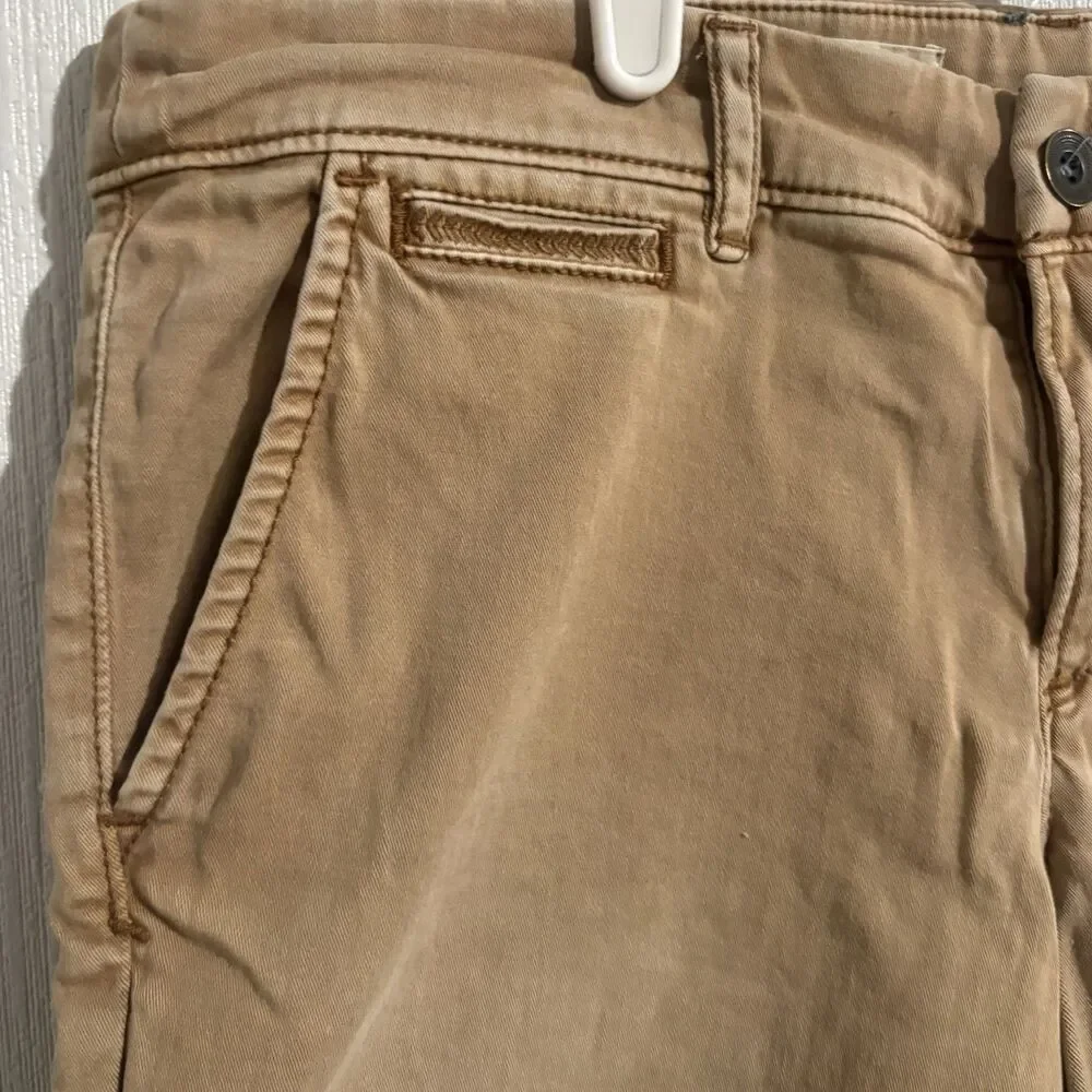 Pilcro Hyphen Shorts Tan Chino Casual Work Business Prep Anthropologie Womens 27